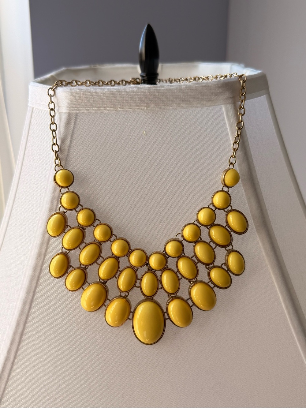 Yellow Bib Statement Necklace - Unbranded